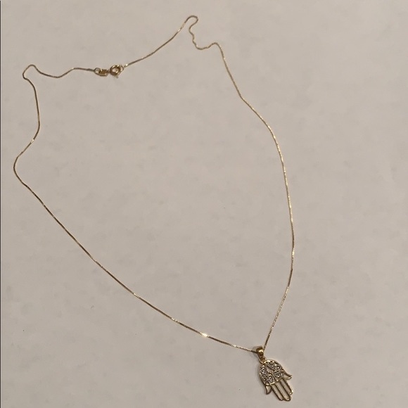 💥SOLD💥⭐️NWOT⭐️✨14k Gold Hamsa Necklace✨ - Picture 3 of 4